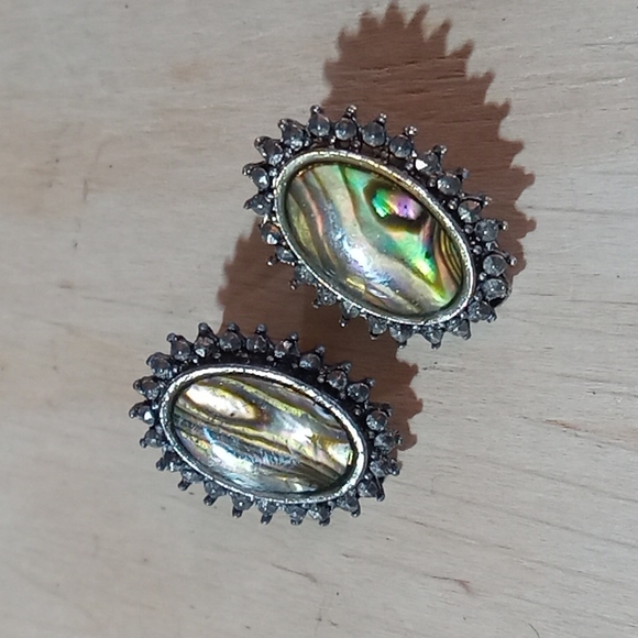 Jewelry - 👍 8 for $30 Abalone earrings vintage clip on